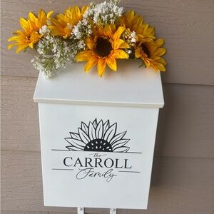 Custom Sunflower Mailbox Decal